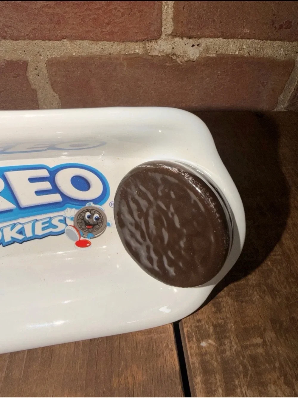 Oreo Ceramic Tray and Mug Set - White & Blue Cookie Holder
